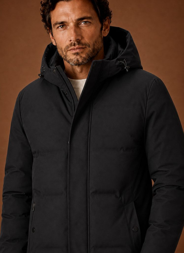 Men’s Hooded Winter Jacket - Insulated Puffer Coat | Areleon