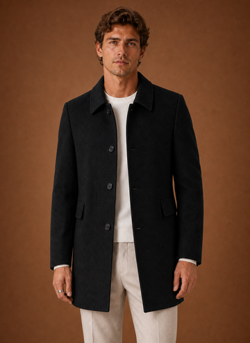 Men's Long Overcoat - Tailored Topcoat | Areleon