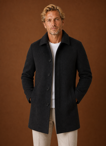 Men's Overcoat - Mid-Length Tailored Topcoat | Areleon