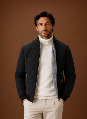 Men's Quilted Fleece Lined Winter Jacket | Areleon