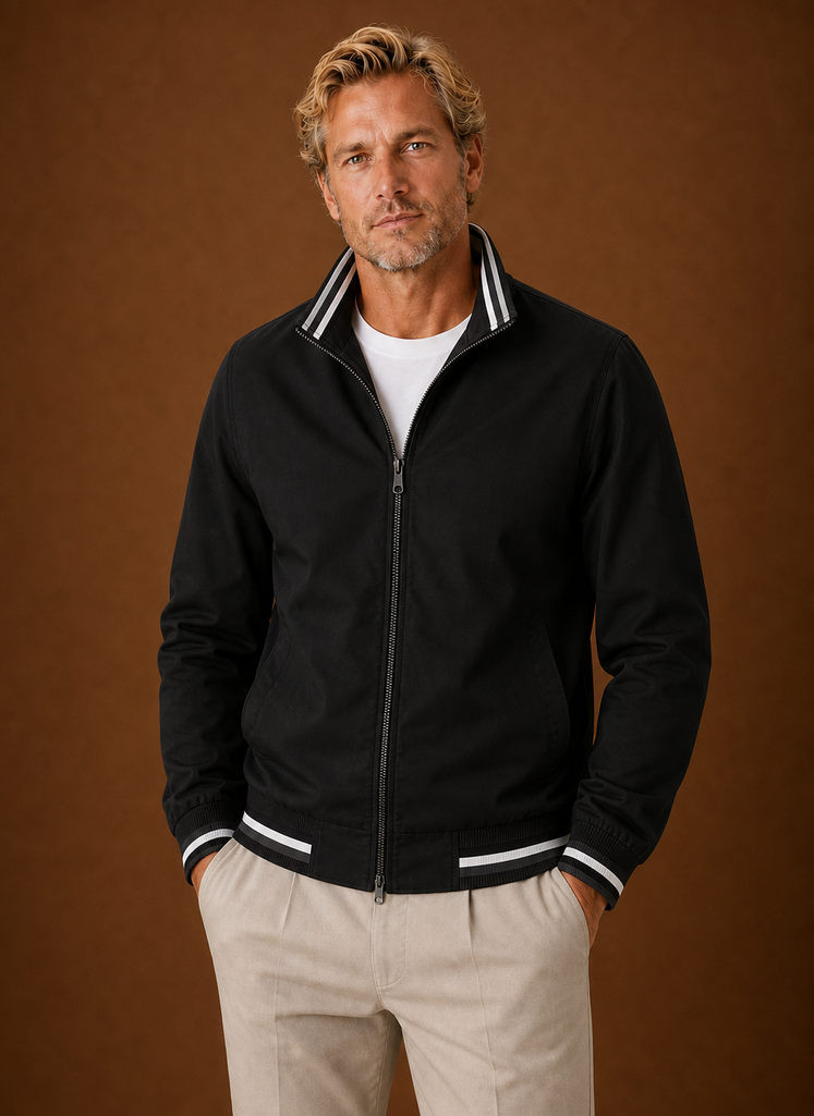 Men's Lightweight Bomber Jacket - Zip Up Windbreaker Coat | Areleon