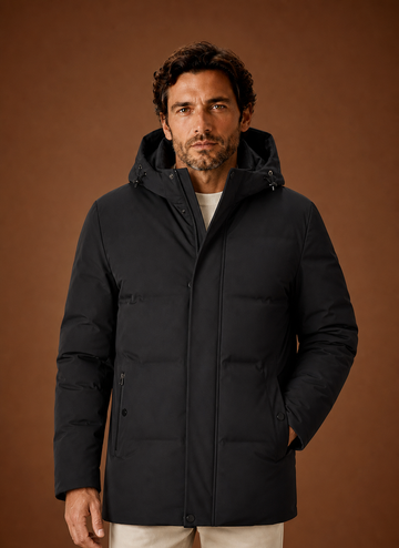 Men’s Hooded Winter Jacket - Insulated Puffer Coat | Areleon