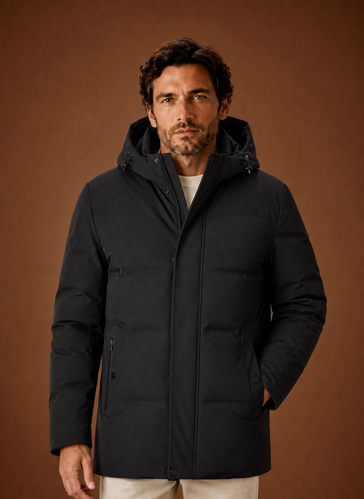 Men’s Hooded Winter Jacket - Insulated Puffer Coat | Areleon