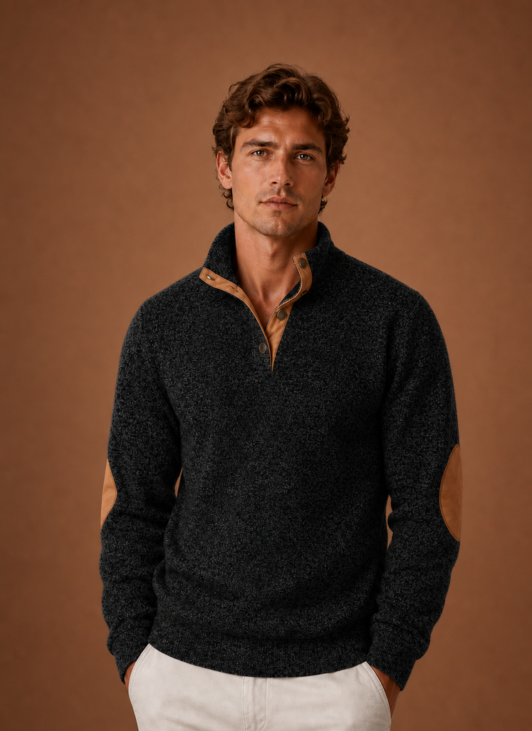 Men's Mock Neck Pullover Layering Sweater | Areleon