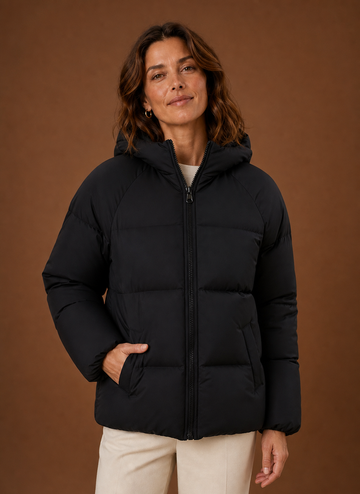 Women's Puffer Jacket Hooded Quilted Winter Coat | Areleon