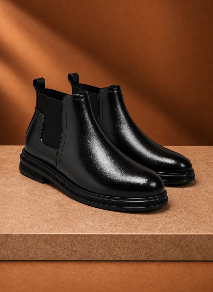Men's Chelsea Boot - Elastic-Sided Pull-On Ankle Boot | Areleon