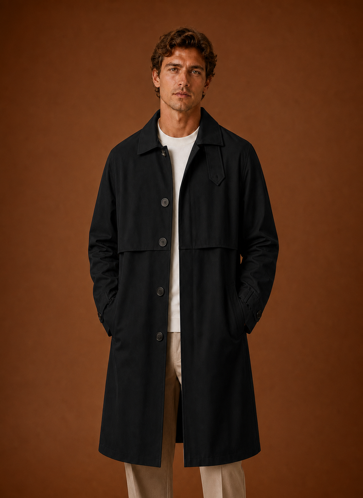 Men's Trench Coat - Mid-Long Overcoat | Areleon