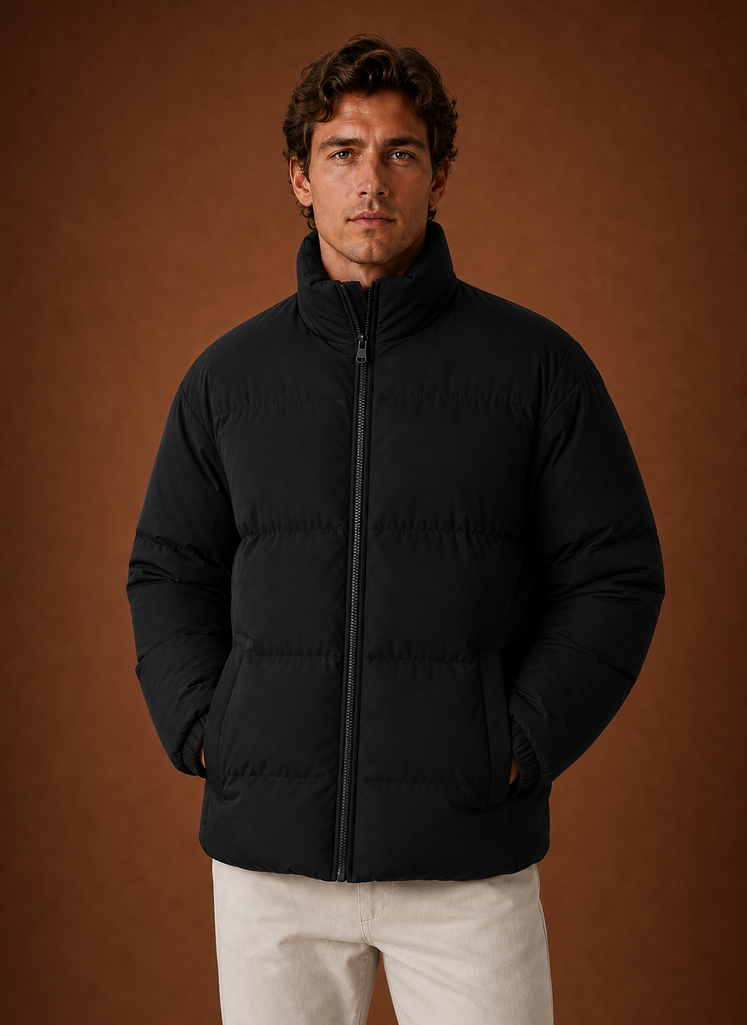 Men's Puffer Jacket - Quilted Winter Coat | Areleon