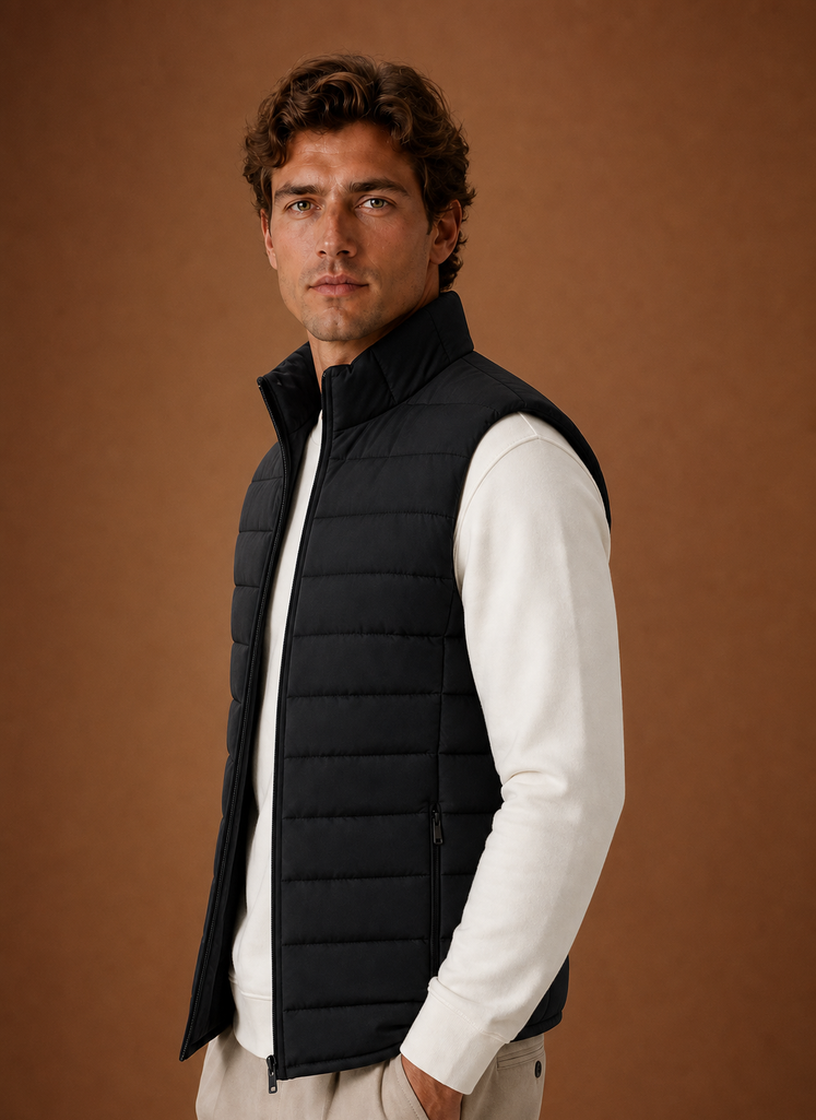 Men's Puffer Vest - Lightweight Quilted Winter Gilet | Areleon