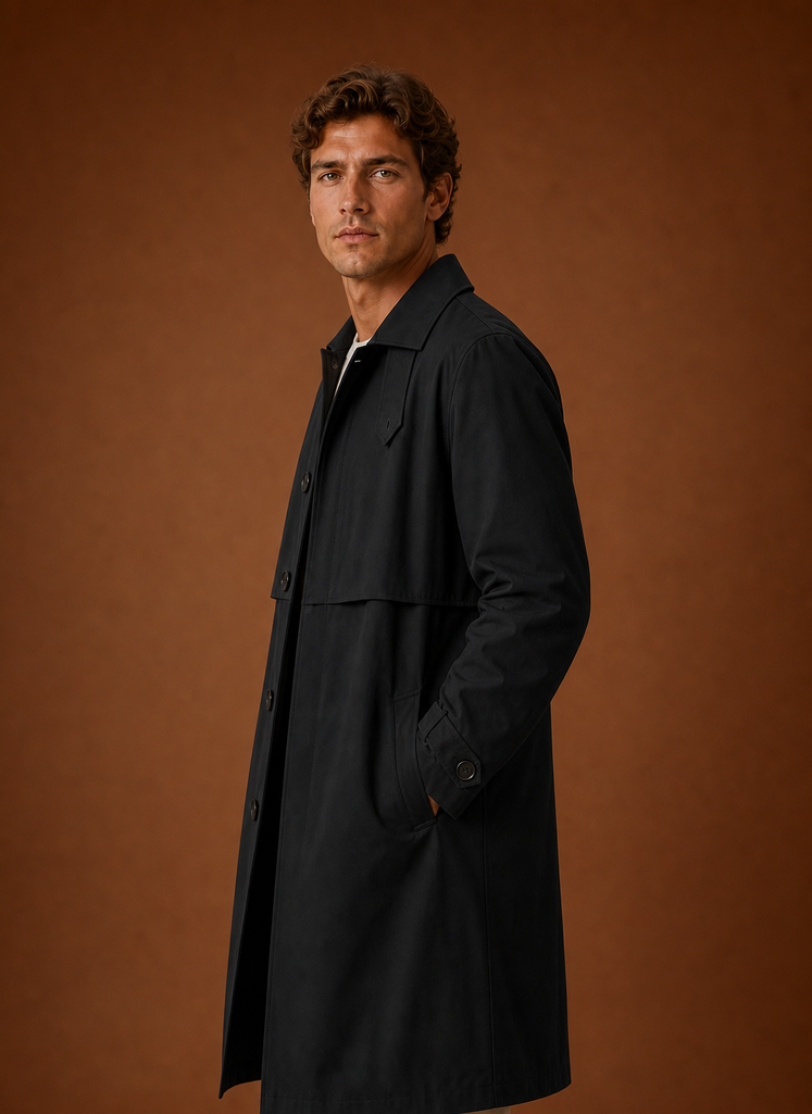 Men's Trench Coat - Mid-Long Overcoat | Areleon