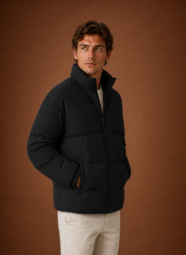 Men's Puffer Jacket - Quilted Winter Coat | Areleon