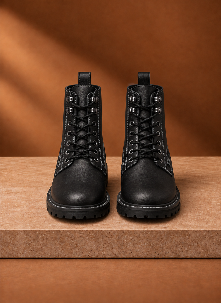 Men's Lace-Up Boots - Vintage Ankle Boots, Casual Dress Boot | Areleon