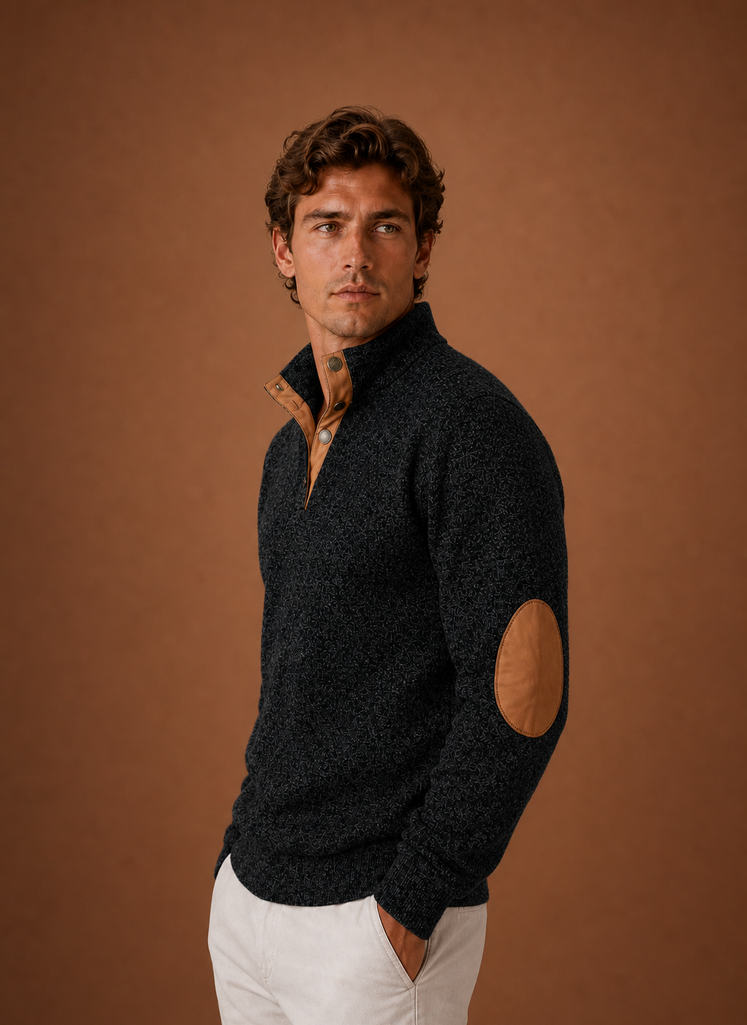 Men's Mock Neck Pullover Layering Sweater | Areleon