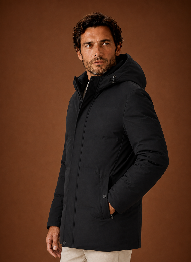 Men’s Hooded Winter Jacket - Insulated Puffer Coat | Areleon