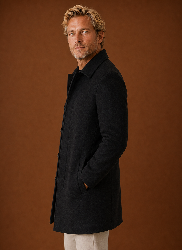 Men's Overcoat - Mid-Length Tailored Topcoat | Areleon