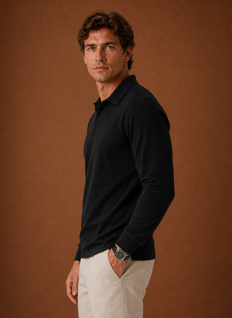 Men's Polo Shirt - Short Sleeve Button-Placket Golf Shirt | Areleon
