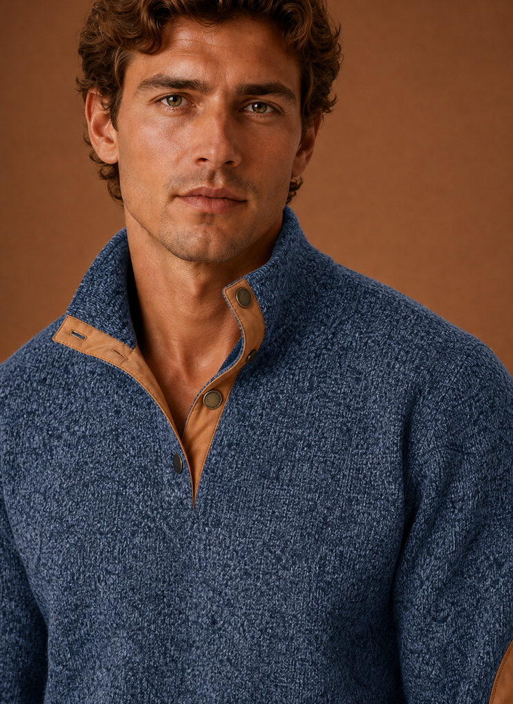 Men's Mock Neck Pullover Layering Sweater | Areleon
