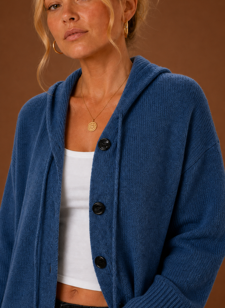 Women's Knit Cardigan - Oversized Button-Front Sweater | Areleon