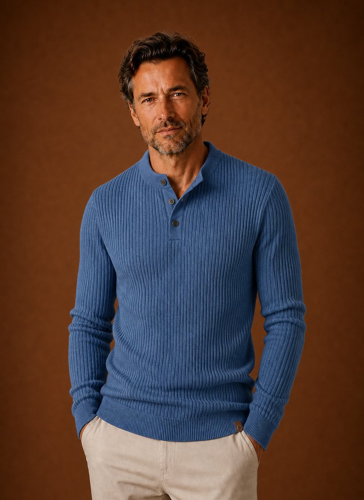 Men's Sweater Shirt - Pullover Knit Shirt | Areleon
