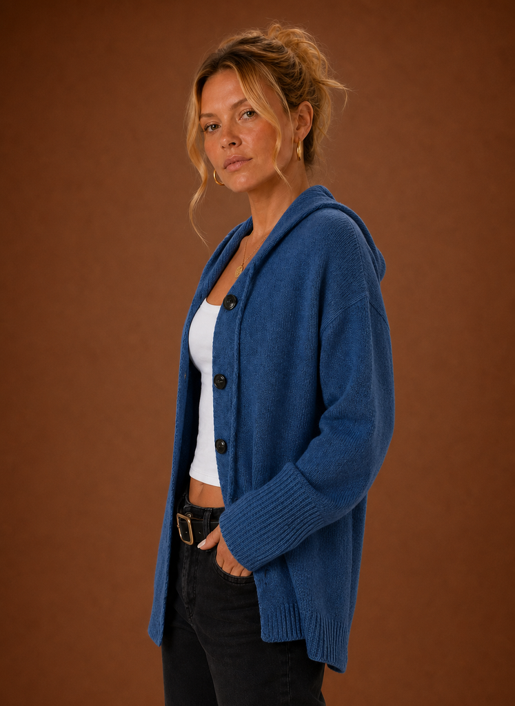 Women's Knit Cardigan - Oversized Button-Front Sweater | Areleon