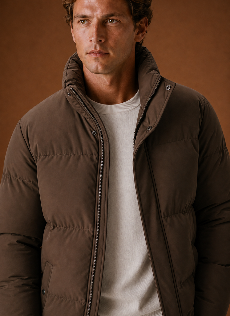 Men's Puffer Jacket - Oversized Fit Winter Coat | Areleon