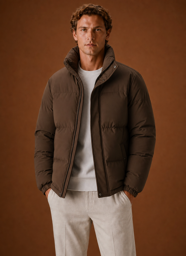 Men's Puffer Jacket - Oversized Fit Winter Coat | Areleon