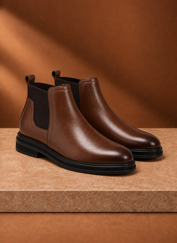 Men's Chelsea Boot - Elastic-Sided Pull-On Ankle Boot | Areleon