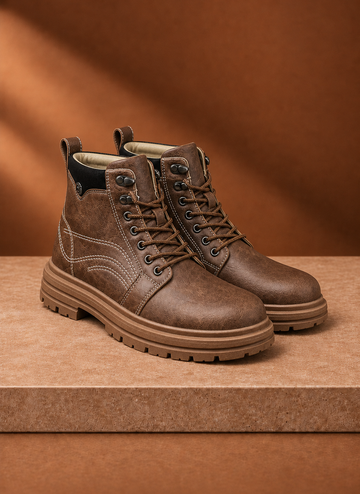 Men's Lace-Up Boots - Vintage Ankle Boots, Casual Dress Boot | Areleon