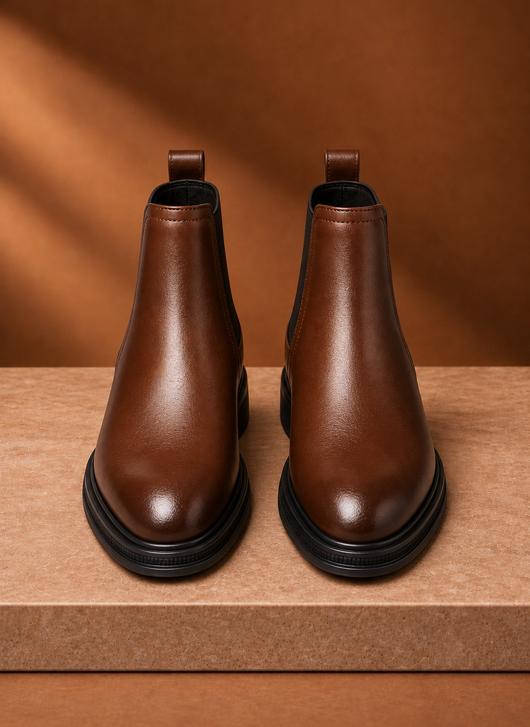 Men's Chelsea Boot - Elastic-Sided Pull-On Ankle Boot | Areleon