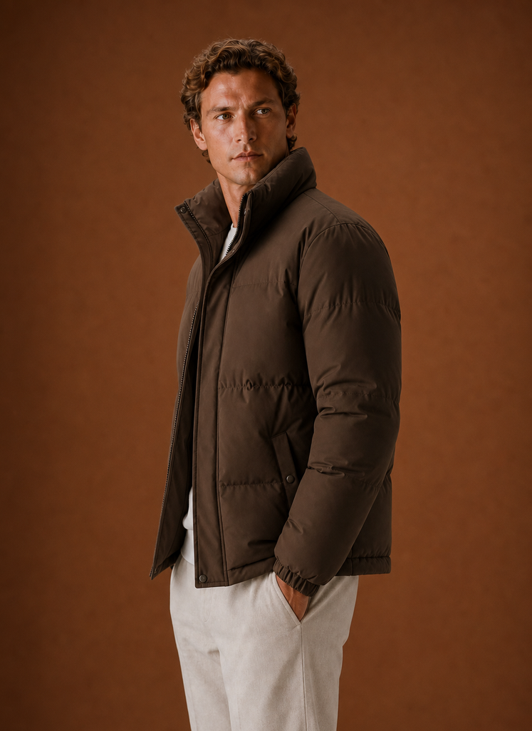 Men's Puffer Jacket - Oversized Fit Winter Coat | Areleon