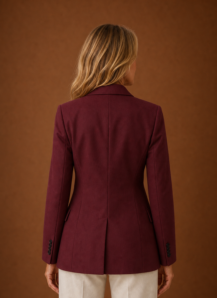 Women's Blazer - Tailored Longline Office Jacket | Areleon