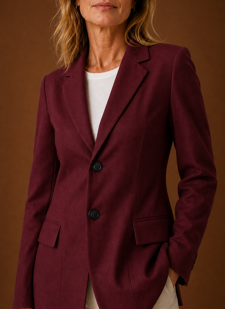 Women's Blazer - Tailored Longline Office Jacket | Areleon