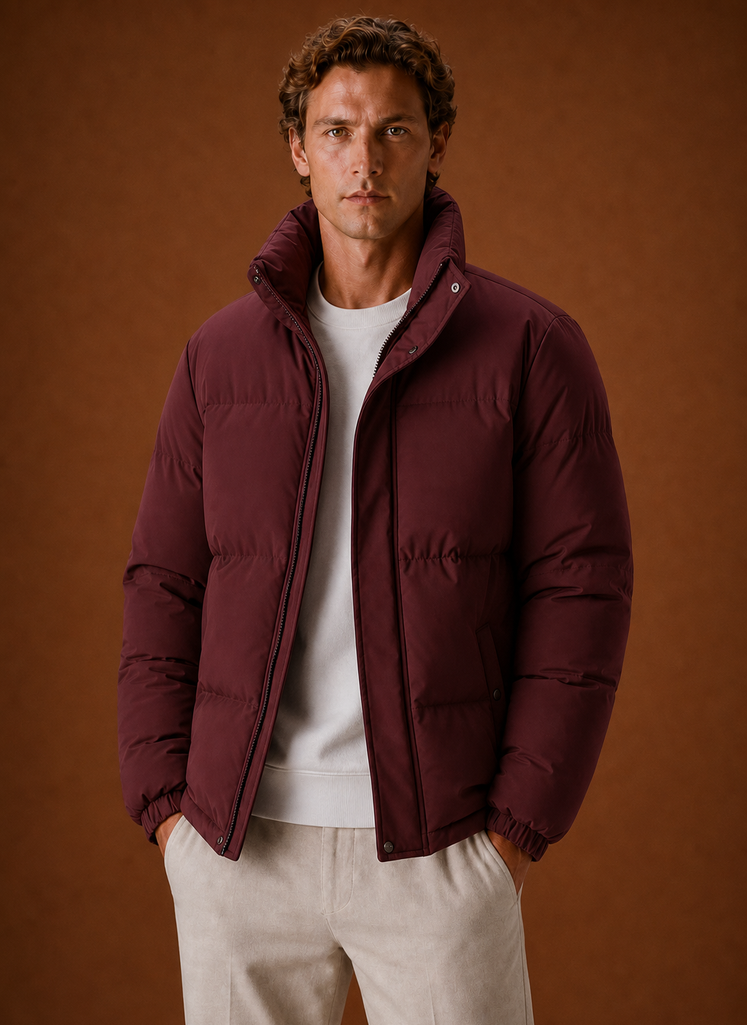 Men's Puffer Jacket - Oversized Fit Winter Coat | Areleon