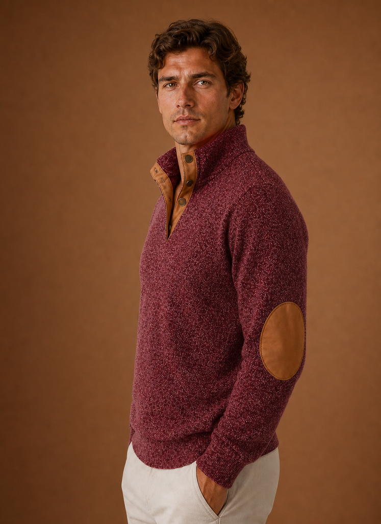 Men's Mock Neck Pullover Layering Sweater | Areleon