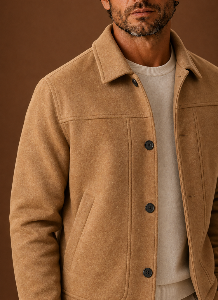Men's Button-Front Casual Shirt Jacket | Areleon