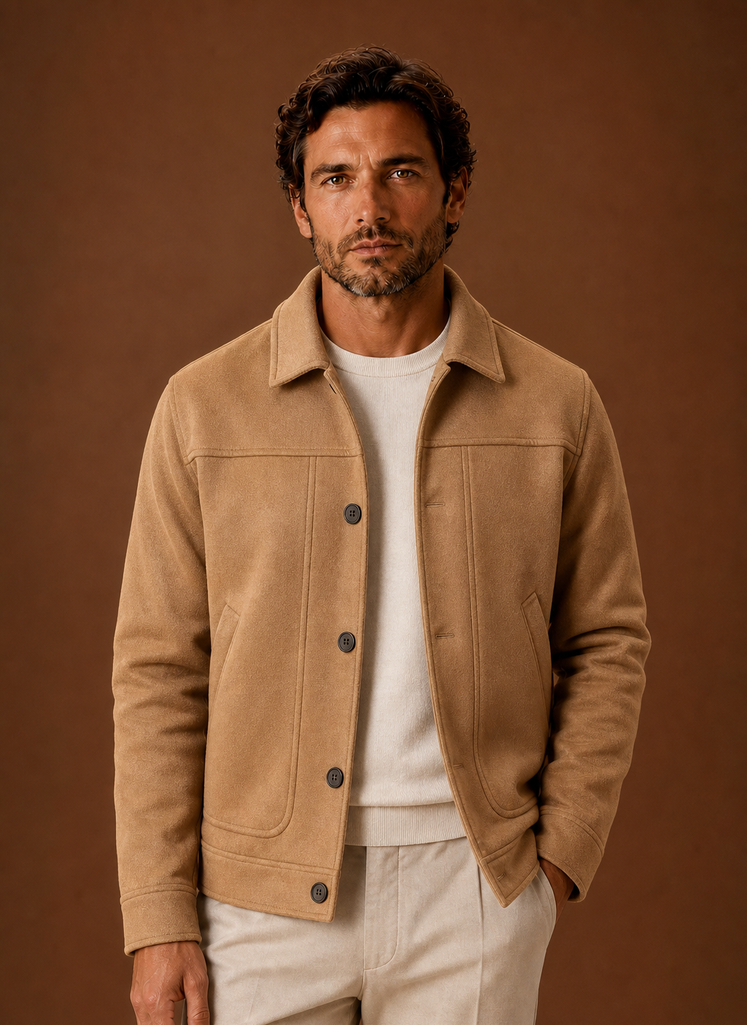 Men's Button-Front Casual Shirt Jacket | Areleon