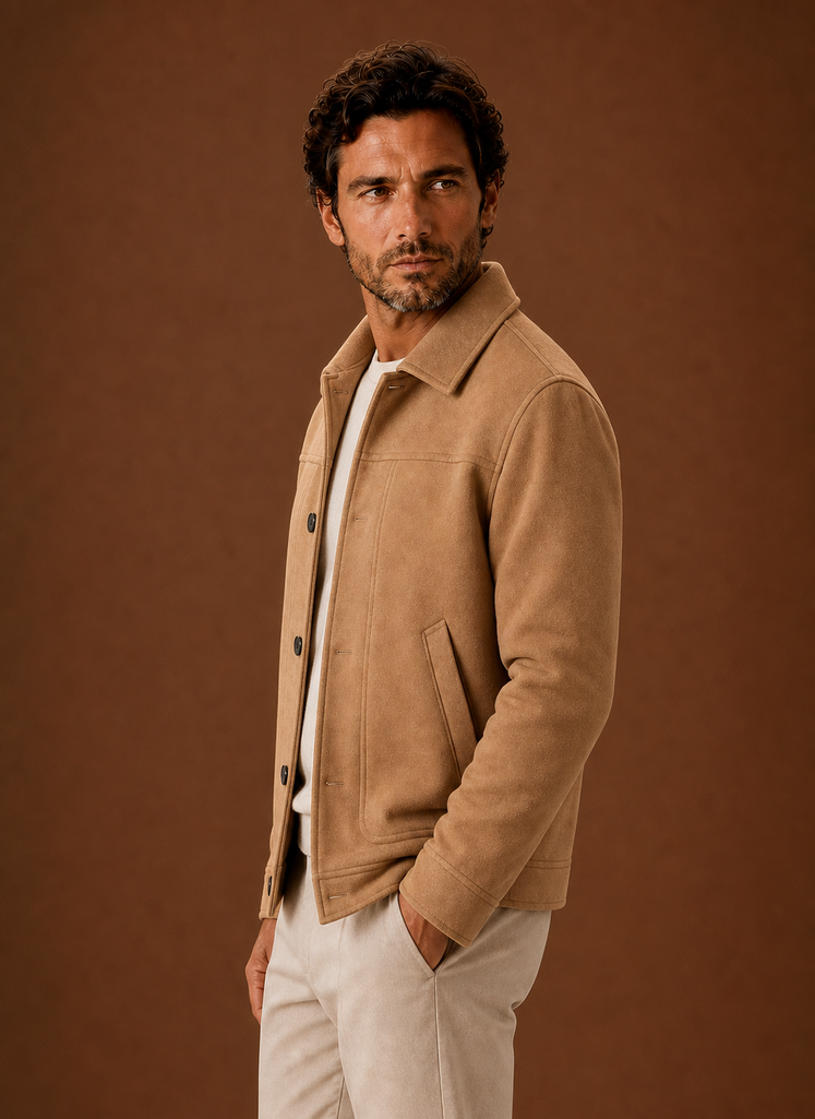 Men's Button-Front Casual Shirt Jacket | Areleon