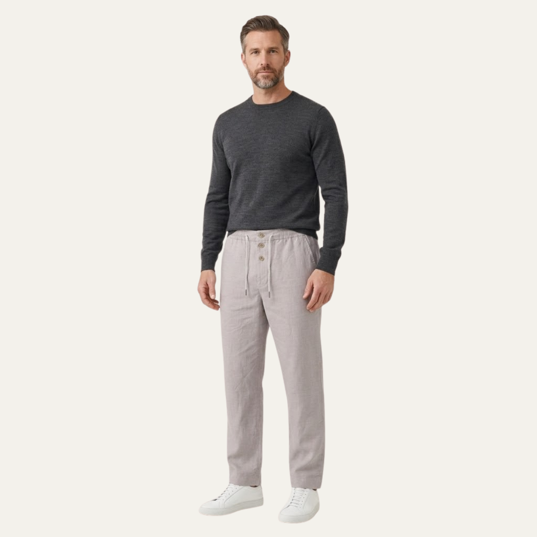 Cedarwater Straight-Leg Linen Pants