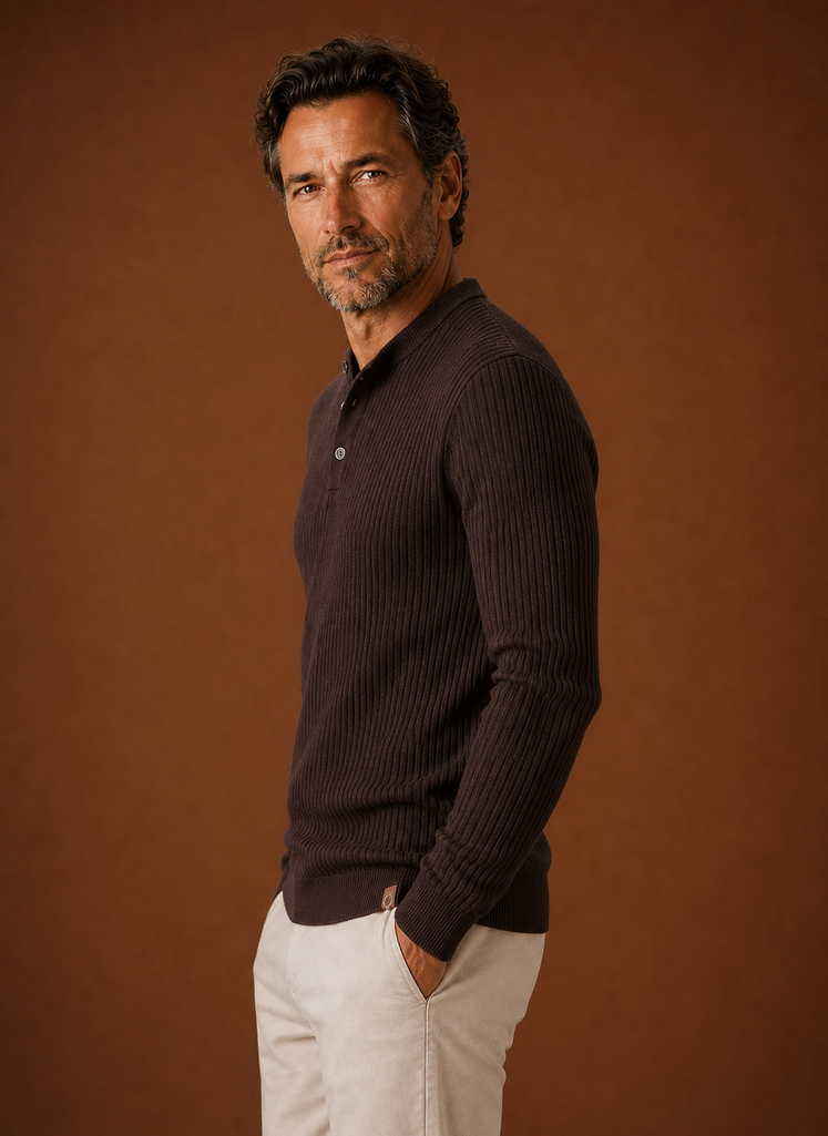 Men's Sweater Shirt - Pullover Knit Shirt | Areleon