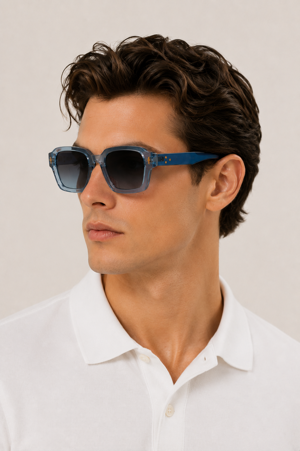 Cobalt Lucent Sunglasses – Transparent Blue