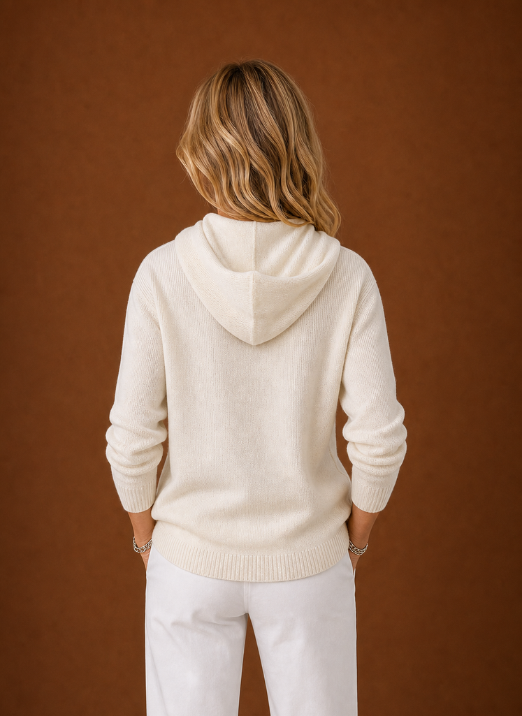Women's Knit Cardigan - Hooded Button-Front Sweater | Areleon