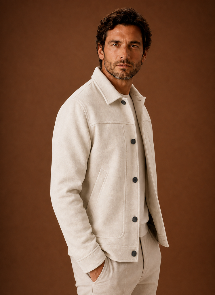 Men's Button-Front Casual Shirt Jacket | Areleon