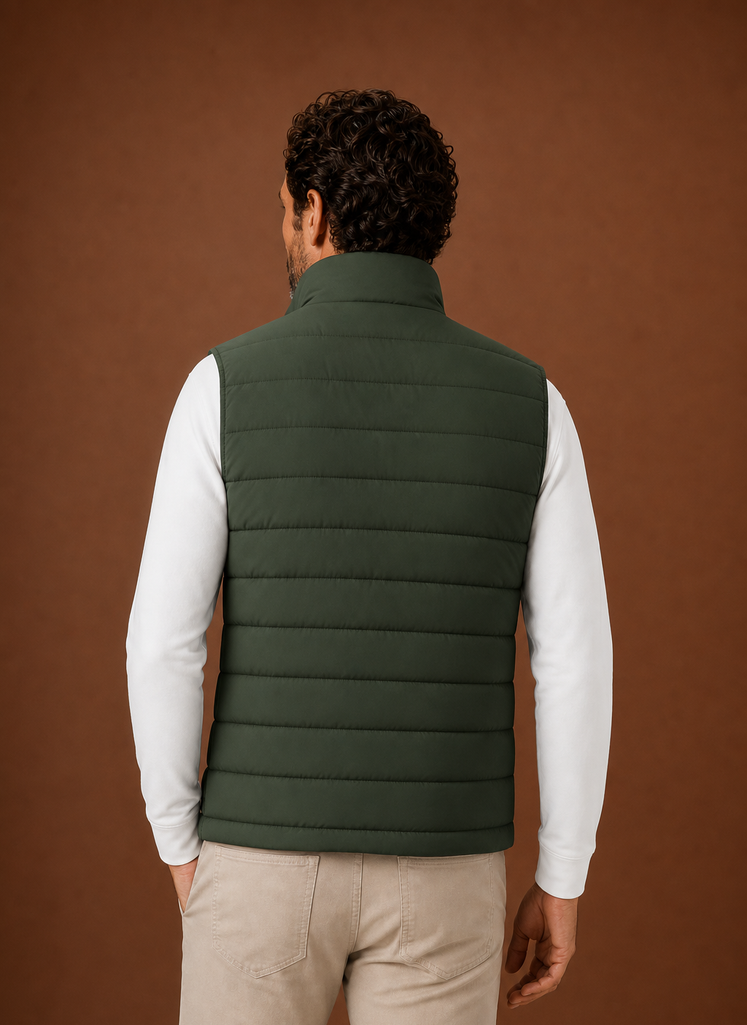 Men's Puffer Vest - Quilted Stand Collar Sleeveless Jacket | Areleon