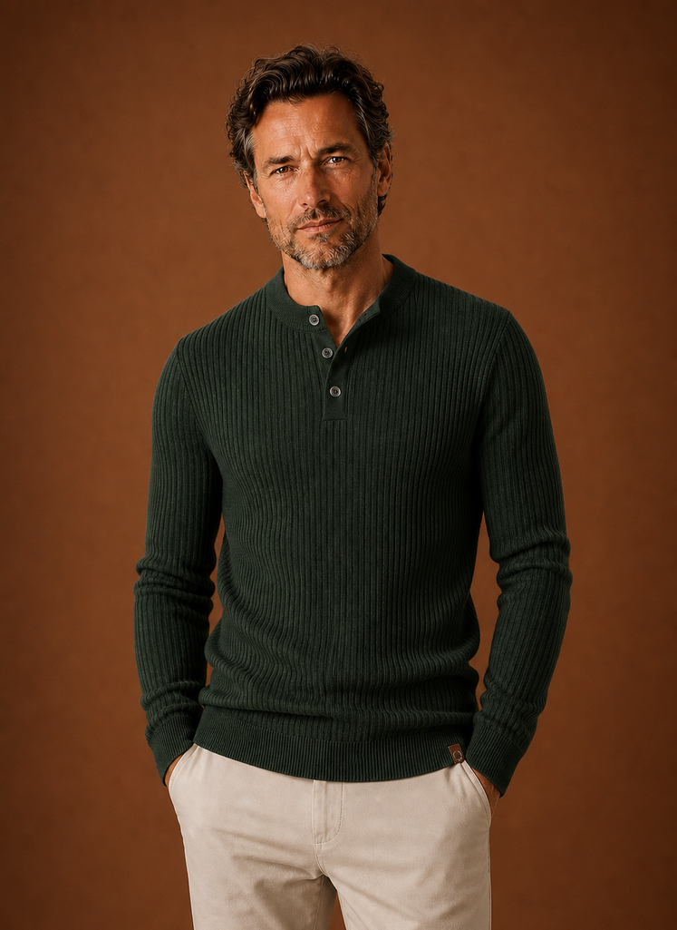 Men's Sweater Shirt - Pullover Knit Shirt | Areleon