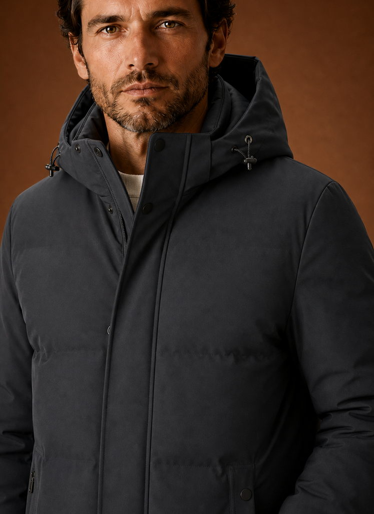 Men’s Hooded Winter Jacket - Insulated Puffer Coat | Areleon