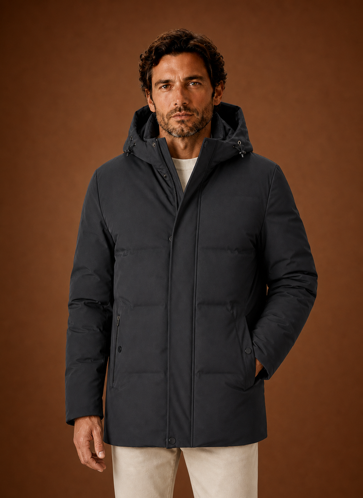 Men’s Hooded Winter Jacket - Insulated Puffer Coat | Areleon