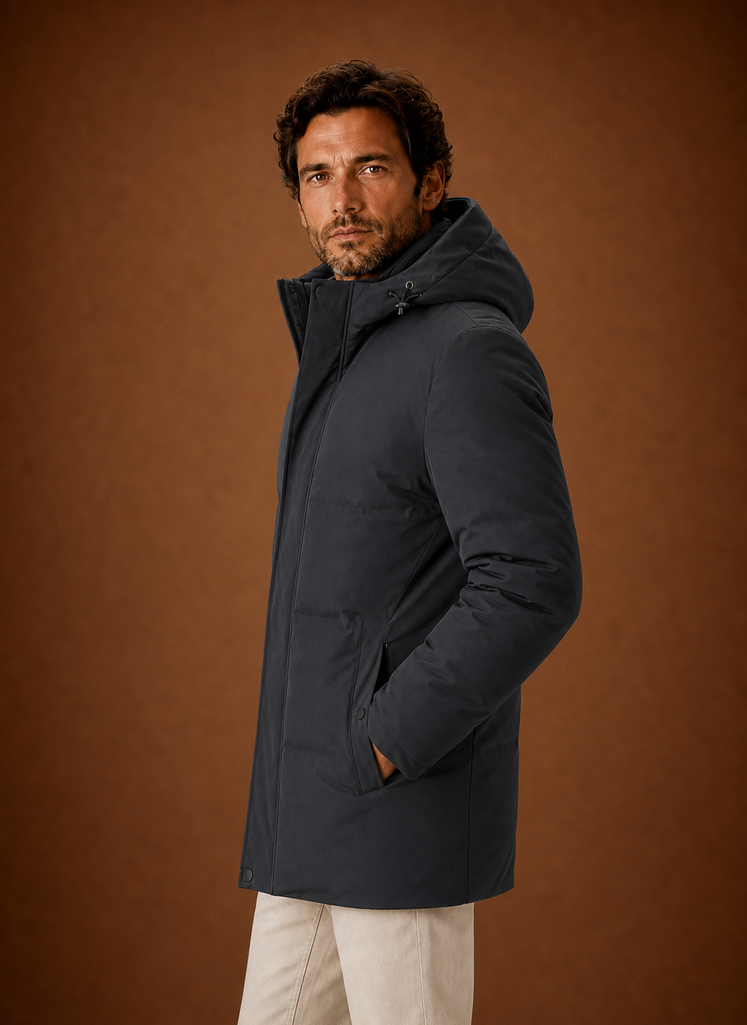 Men’s Hooded Winter Jacket - Insulated Puffer Coat | Areleon