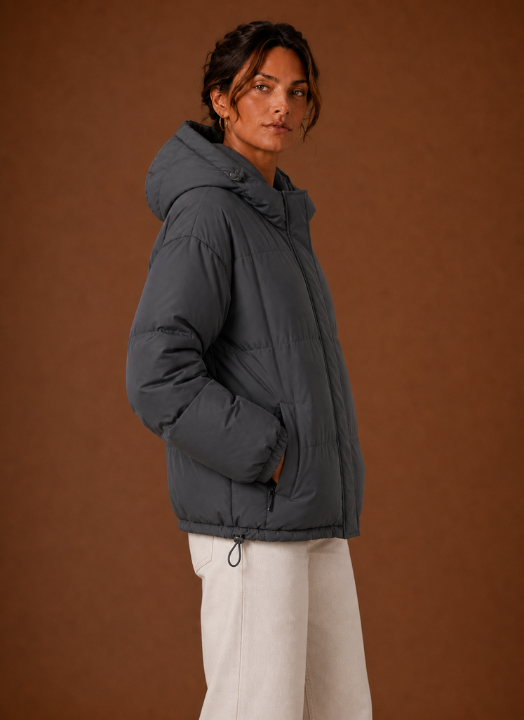 Women's Puffer Jacket - Hooded Winter Coat | Areleon