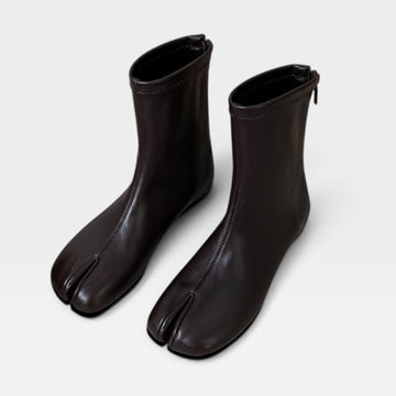 Women's Genuine Leather Split-Toe Boots