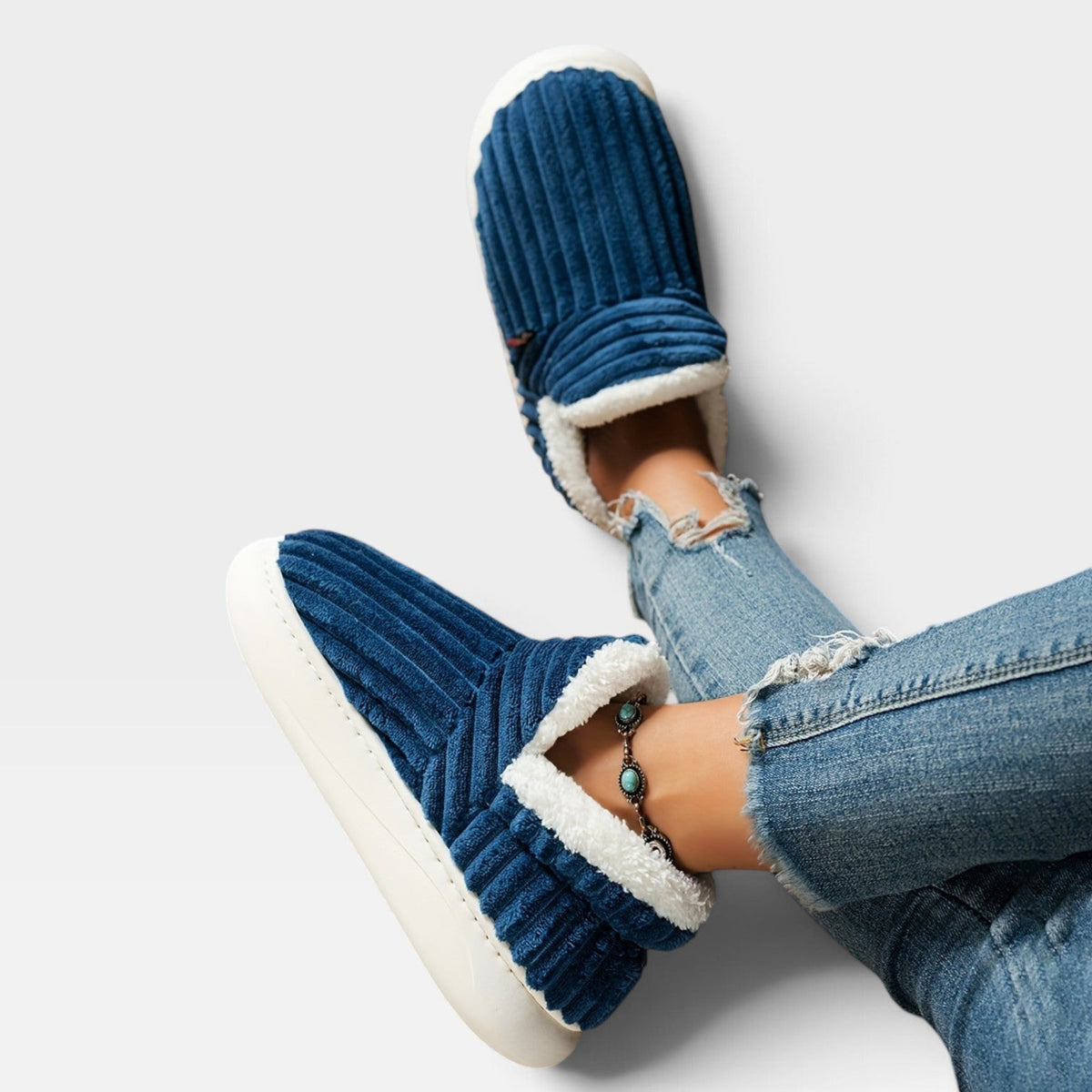 Women's Cozy Corduroy Slipper Boots